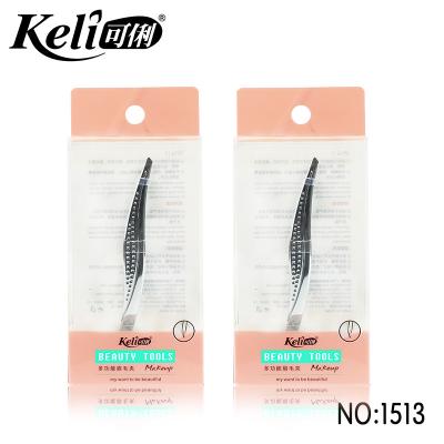 China Professional Eyebrow Tools Best Factory Wholesale Price Eyebrow Tweezers Bevel Eyebrow Clip Anti-scratch Handle for sale