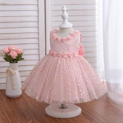 China new Anti-wrinkle dress baby Pengpeng gossip style foreign style children's wear princess dress for sale