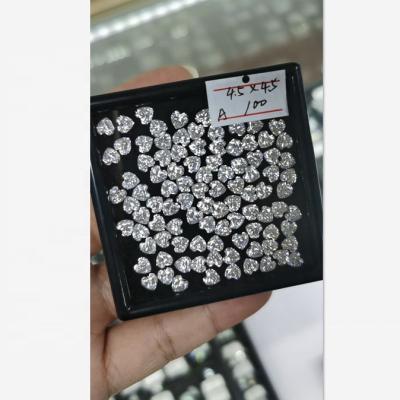 China Fire Double Color Loose Stone Jewelry VVS1 D Color Heart Shape Moissanite Set Or Diamond With GRA Certificate for sale