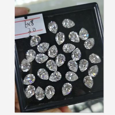 China Fire Double Jewelry 6*8mm Pear Shape Moissanite Colored Or Colorless Diamonds With GRA Certificate Wholesale for sale