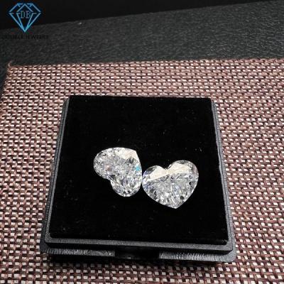 China Color Play Or Cut Diamond Moissanite Loose Diamond Heart Developed By Fire Double Jewelry Heart Lab Cut Moissanite Stone Gra Moissanite Gemstone for sale