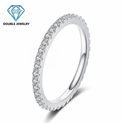 China TRENDY double jewelry new arrive 1carat jewelry hot moissanite 925 silver promise rings for friend or couples MR-021 for sale