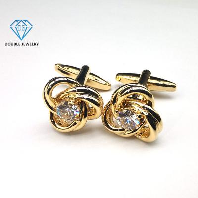 China Double 18k Jewelry Personalized Moissanite Cufflinks OEM Natural Stone 18k Moissanite Cufflinks Copper Clad Cufflinks for sale