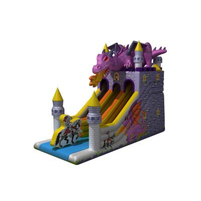 China Amusement Park Fun Design Commercial Grade Sliding Inflatable Air Dragon Inflatable Water Slide Water Park Bouncy Slide for sale