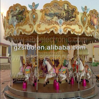 China Coin Operated Carousel For Sale Luxurious Carnival Park Game Machine 16 Seats Carousel For Sale for sale