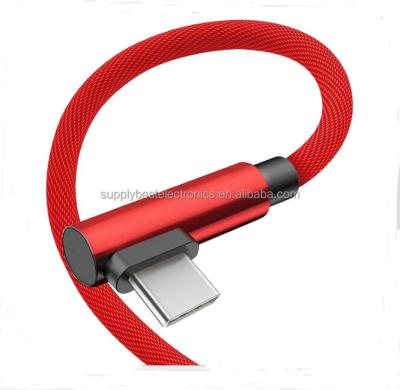 China 180 Degree 5A Micro Angle Cable 180 Degree Straight USB Cable For Samsung TypeC Fast Charging Cord For Xiaomi Huawei For iPhone Charger Cable for sale