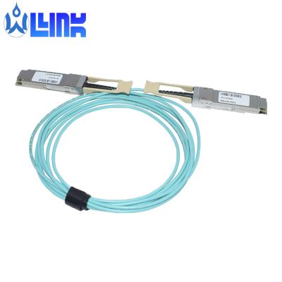 China OLINK AOC-QSFP28-100G-1M Solar Cable Compatible 100G QSFP28 to QSFP28 AOC Cable for sale