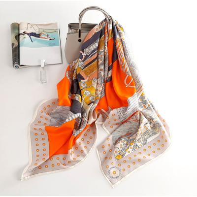 China Square Fashion New Printed Square Scarf Ladies Silk Scarf for sale