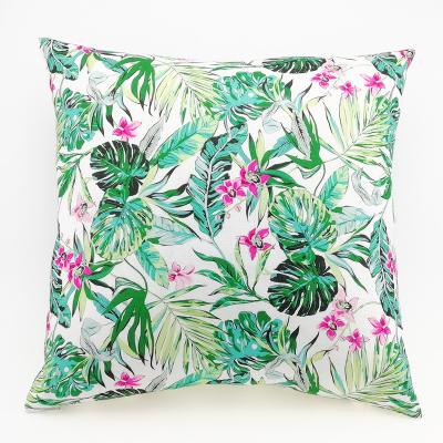 China Simple Custom Canvas Home Digital Floral Print Cushion Cover Sofa Cushion Cover for sale