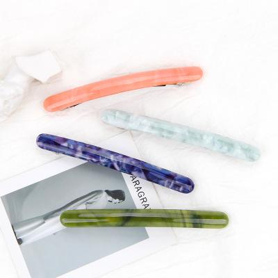 China DOWELL Fashion Retro Acetic Acid Big Word Long Word Hair Clips Band Hair Clips Korean Simple Acetate Accessories Spring Clips for sale