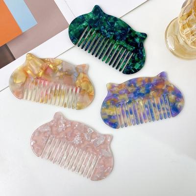 China DOWELL Stylish Wholesale Korean Colorful Comb Household Swapping Simple Acetate Cat Cartoon Hair Comb for sale