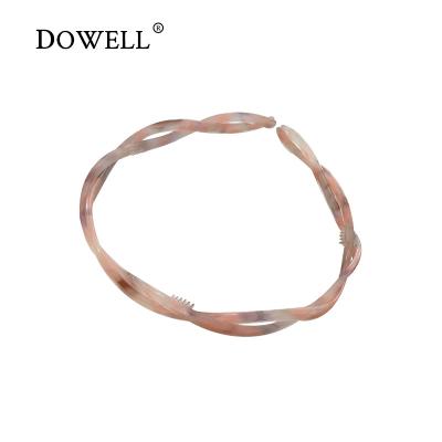 China Latest Designs Fashion DOWELL Headband Acetic Acid Korean Flat Cross Braided Hairband Headband for sale