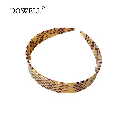 China Wholesale DOWELL style fashion single cavity acetate accessories women's U-shaped headband European and American headband women for sale