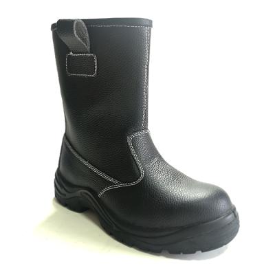 China High Quality Waterproof Industrial Working Steel Toe Black Long Safety Shoes From China for sale