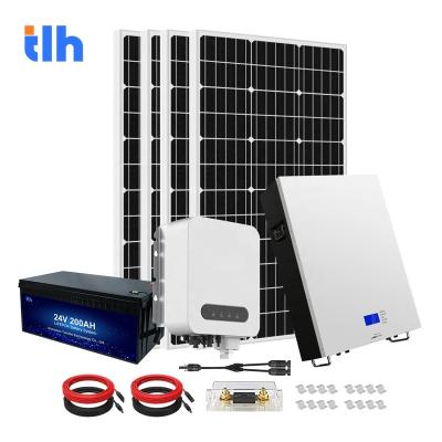 China Home Hybrid Solar Power Generation 5kw 7KWw 10kw 12kw 15kw Household Energy Storage Hybrid All Outdoor Solar Power System IP65 for sale