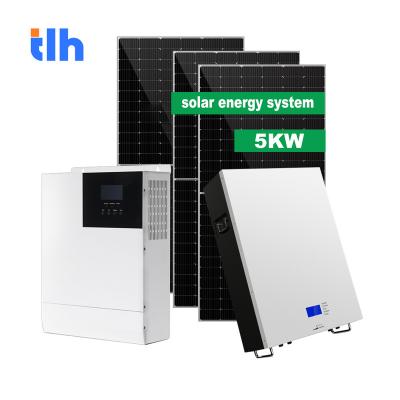 China Home Customized All In One On Grid Solar System Complete Solar Panel System 4kw 5kw Solar Power System On Grid for sale