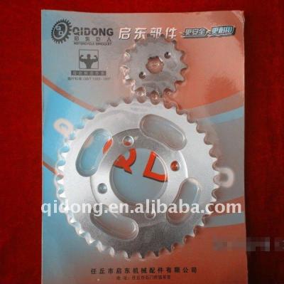 China Motorcycle Parts Chrome Plating Steel Motorcycle Sprocket for sale