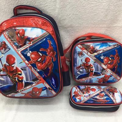 China Good Vending Nylon Kids Trolley Backpacks Kids Schoolbags Cartoon Luggage Set for sale