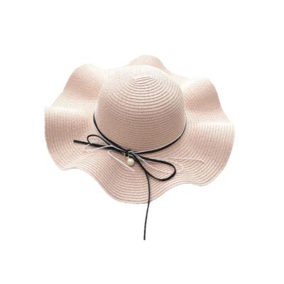 China Straw Hat Casual Outdoor Character Women Summer Hat Beach Travel Bowknot Caps For Ladies Sunscreen Hats for sale