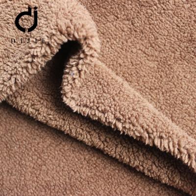 China 2017 hot sale 250gsm sherpa anti-static fleecesoft fleece single side shu velor fleece fabric for sale