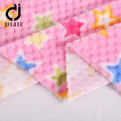 China High Quality Anti-static CVC Fleece 100% Polyester Printed Plush Fabric For Cloth for sale