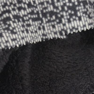 China Antistatic 100%polyester fleece bonded sherpa blanket fabric use for thermal underwear for sale