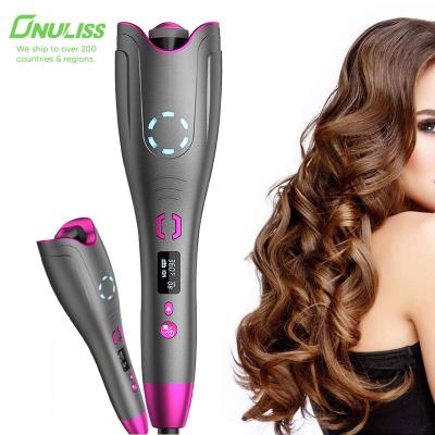 China Ceramic Curling Iron Magic Wand With Adjustable LCD Temp Display Temperature Hair Crimper for sale