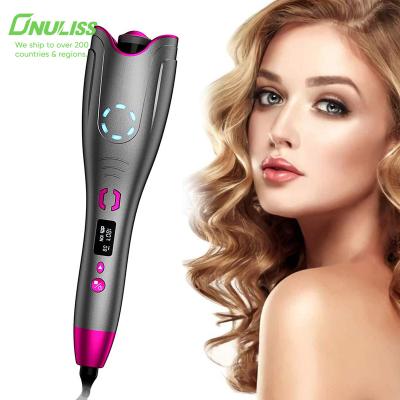 China Wireless Professional Mini Automatic Curl Iron Automatic Interrupt Digital Display Wave Roller Automatic Hair Curler Professional Electric Hair Curler for sale