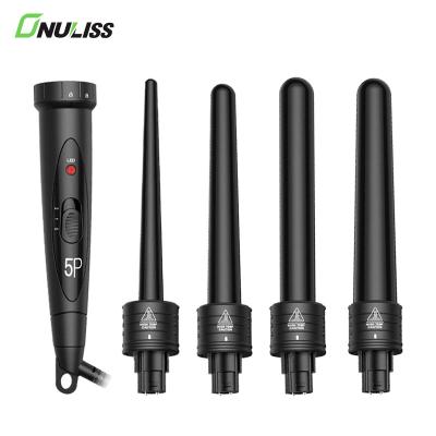 China New Arrival Adjustable Heat Settings 5 ​​In 1 Interchangeable Hair Curler Curling Iron Magic Wand Hair Straightener for sale