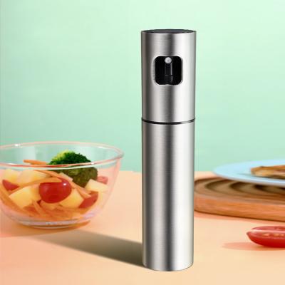 China Freshness Preservation Stainless Steel Sprayer Olive Oil 100ml Salad Cooking BBQ Oil Sprayer Bottle Leakproof Kitchen Oil Sprayer for sale