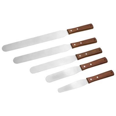 China Factory Supply Direct Viable Butter Wooden Spatula Wooden Handle Ice Cream Spetula for sale