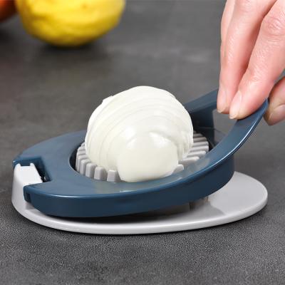 China Viable Factory Direct Supply 304 Stainless Steel Double Colors Multifunctional Manual Egg Slicer for sale