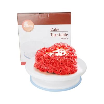 China Durable DIY Cookies Pan Baking Tool Cake Plate Turntable Rotating Round Cake Stand Non-Slip Cake Decorating Rotary Table for sale