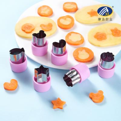 China Factory viable fruit vegetable cutter directly supply stainless steel biscuit mold kids mini baking 9pcs and 12pcs cartoon for sale