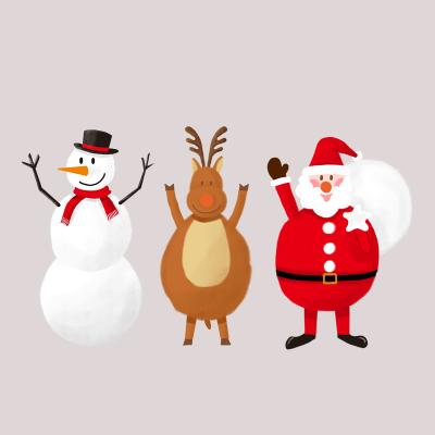 China Removable Merry Christmas Snowman Waterproof Window Stickers for sale