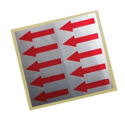 China Waterproof Custom Red Shape And Size Arrow Sticker for sale