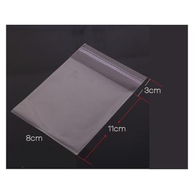 China 8cm x 11cm Recyclable Clear Plastic Bags in Stock, Self Adhesive Sealing Flap for sale