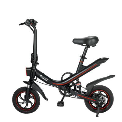 China Aluminum Alloy EU Warehouse 12 Inch Two Wheel Electric Bicycle 12 Inch 350W Mini Folding Electric Bike for sale