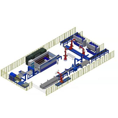 China Factory Customized Automated Assembly Line Building Material Shops Sheet Metal Professional Production Laser Cutting Sorting And Bending for sale