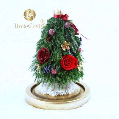 China Wholesale Best Natural Touch Christmas Gift Christmas Tree In Glass for sale