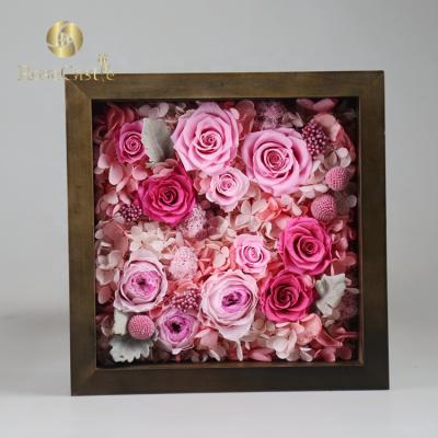 China 2019 Newest Customized Yunnan Handmade Creative Preserved Flower Photo Frame for sale