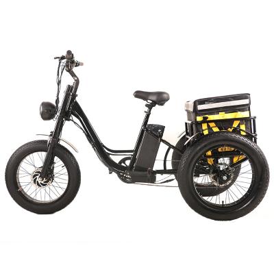 China Electric bicycle aluminum alloy 24*4.0 7 speed lithium battery variable fat tire with three wheel for sale