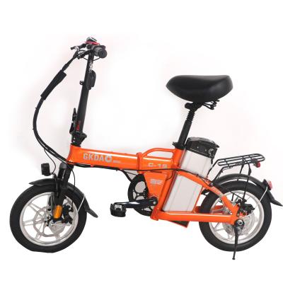 China Aluminum Alloy 14 Inch Best Seller Super Lightweight Lithium Battery Folding Electric Bicycle for sale