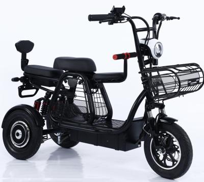 China Multifunctional 3 Wheel Electric Cargo Bike Baby Tricycle Bicycle With Full Suspension for sale