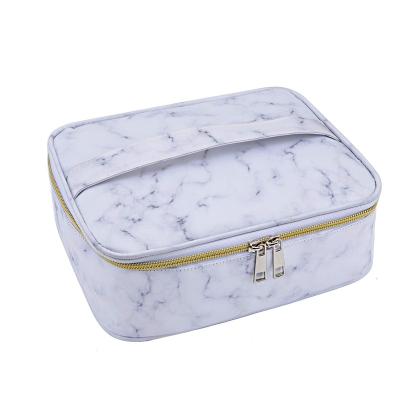 China Marble Cosmetic Case Makeup Travel Bag Cosmetic Case Makeup Toiletry Bag Organizer for sale