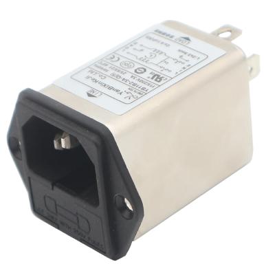 China Manufacturer IEC Socket 6A Power Input EMI EMC Low Pass Filter With Dual-fuse for sale