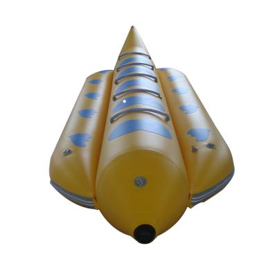 China Outdoor water fun inflatable water game yellow inflatable banana boat for sale for sale