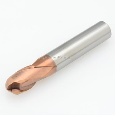 China CGS 600S R6X12X75L 68HRC 3500RPM High Hard Material Cutter Ball Nose End Mill SOLID For High Speed for sale