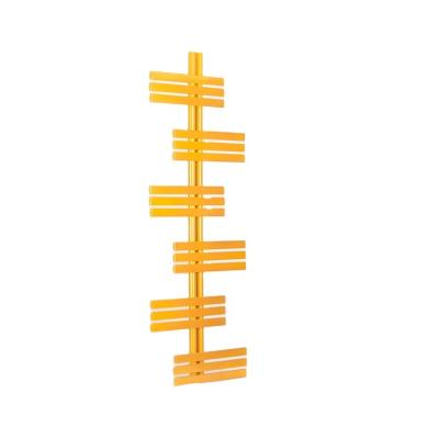 China Modern Yellow Heated Towel Rail Bracket Electric Bathroom Radiator for sale