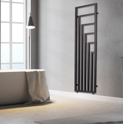 China Modern Black Vertical Bathroom Heating Towel Rail Fittings Heater Radiator Home for sale